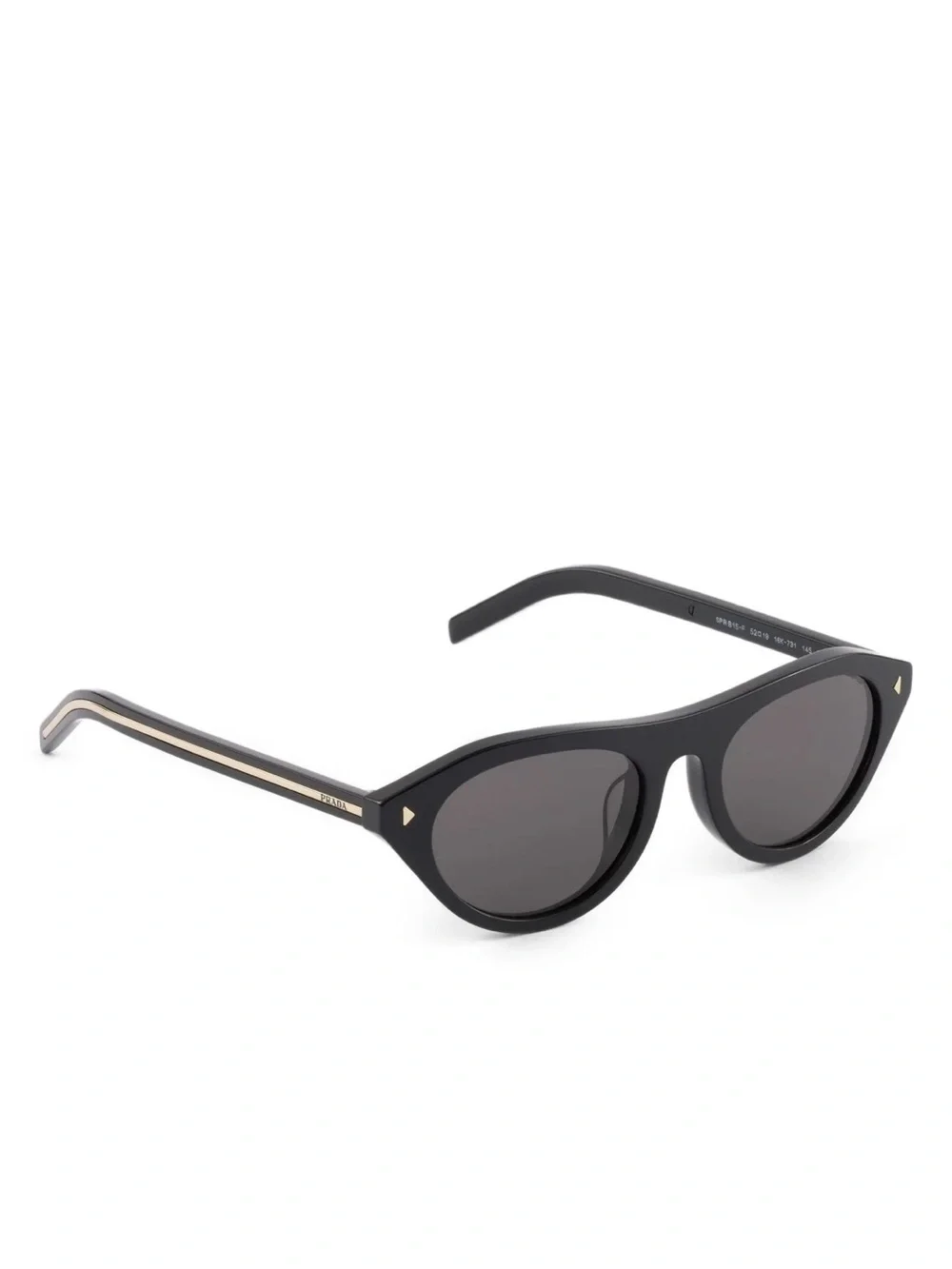 Prada Black Cat-Eye Sunglasses with Gray Lenses - Picture 2 of 5